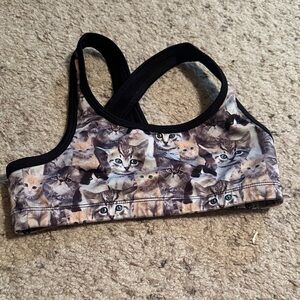 Cat Print Justice Sports bra